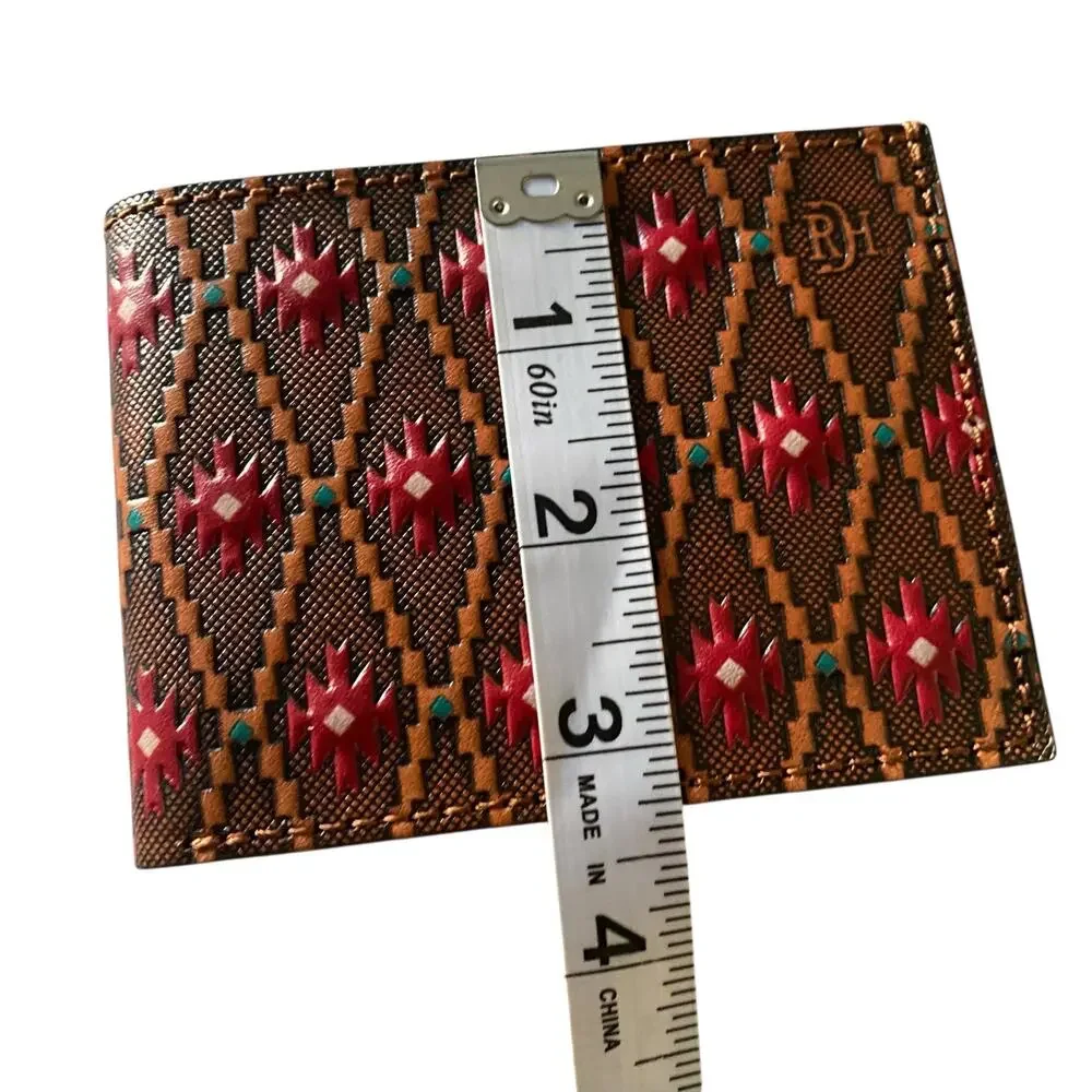 NWT Red Dirt Hat Bifold Leather Wallet Geometric Southwest Rodeo 23111881W16